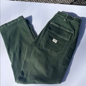Elegant Forest Green Straight Leg Pants